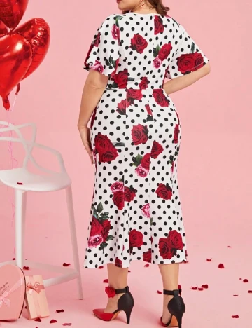 Rochie medie SHEIN CURVE, alb Alb