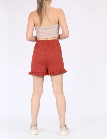 Pantaloni scurti Vero Moda, caramiziu