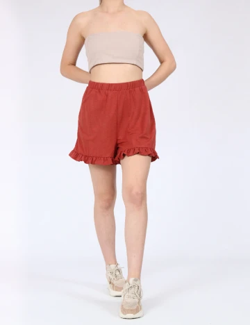 Pantaloni scurti Vero Moda, caramiziu