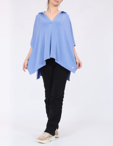 Poncho Comma, albastru Albastru