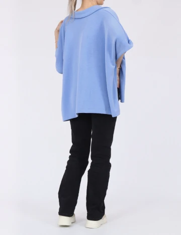 Poncho Comma, albastru Albastru
