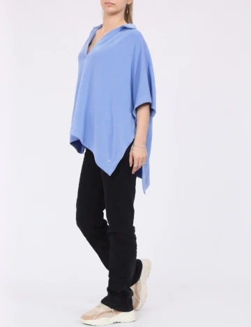 Poncho Comma, albastru Albastru