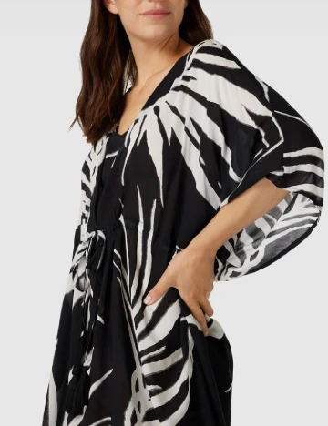 Rochie de plaja Comma, alb/negru Negru