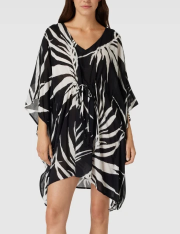 Rochie de plaja Comma, alb/negru Negru