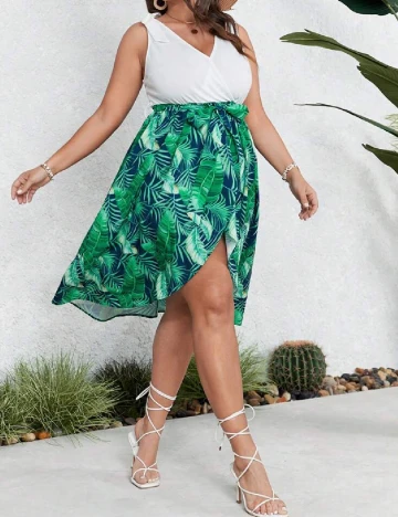Rochie scurta SHEIN CURVE, verde