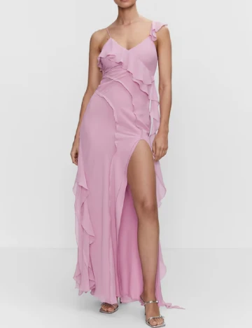Rochie lunga Mango, roz Roz