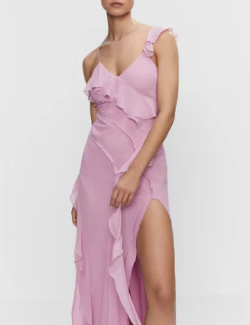 Rochie lunga Mango, roz Roz