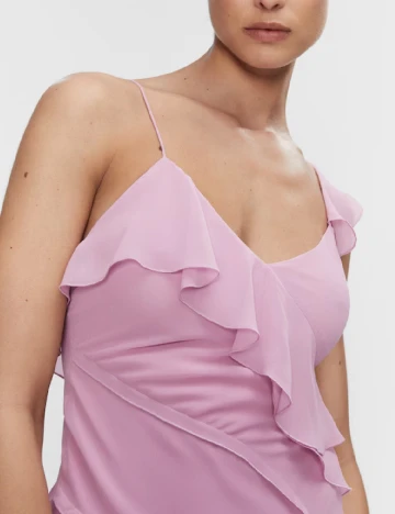 Rochie lunga Mango, roz Roz