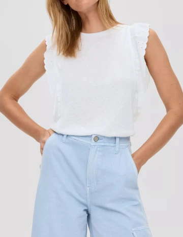 Bluza s.Oliver, alb Alb