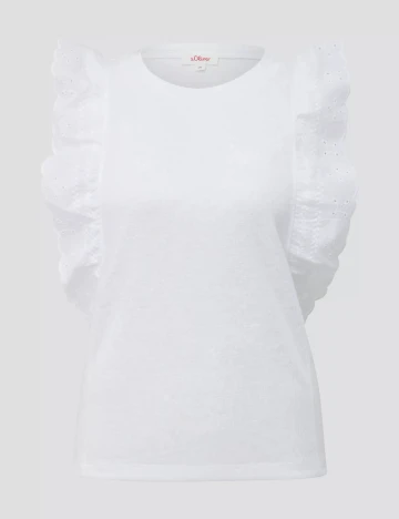Bluza s.Oliver, alb Alb