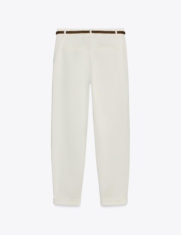 Pantaloni Zara, alb