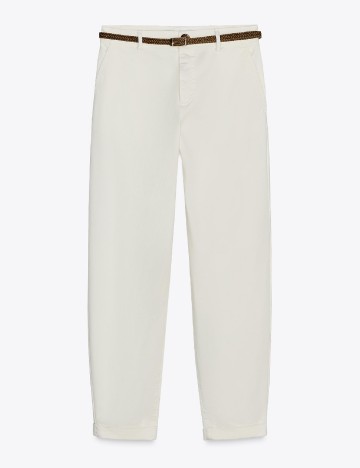 Pantaloni Zara, alb