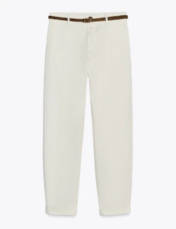 Pantaloni Zara, alb