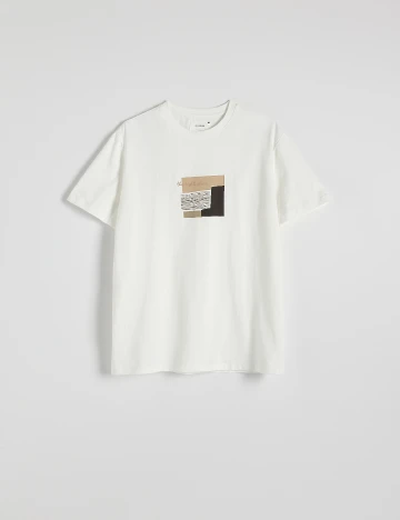 Tricou Reserved, ecru