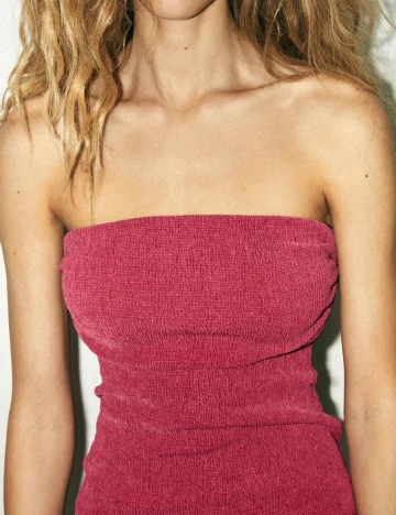 Rochie medie Zara, roz Roz