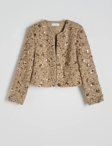 Blazer Reserved, maro deschis