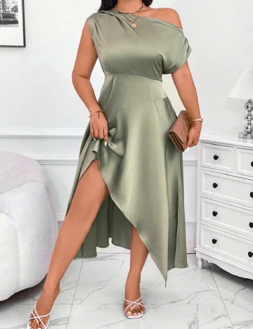 Rochie medie SHEIN CURVE, verde