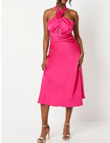 Rochie medie Coast, fucsia Roz