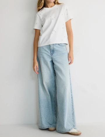 Tricou Reserved, alb Alb