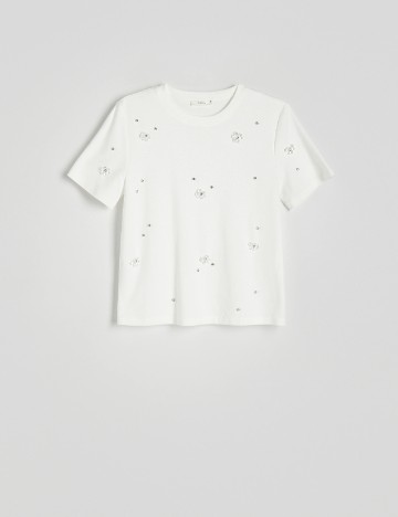 Tricou Reserved, alb