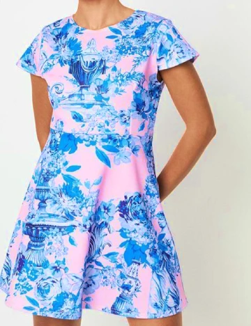 Rochie scurta Coast, roz/albastru