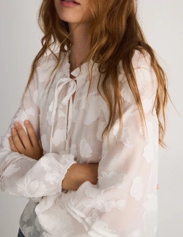 Bluza Reserved, alb Alb