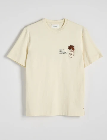 Tricou Reserved, crem