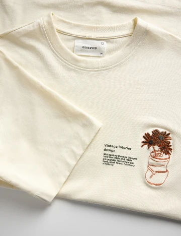 Tricou Reserved, crem