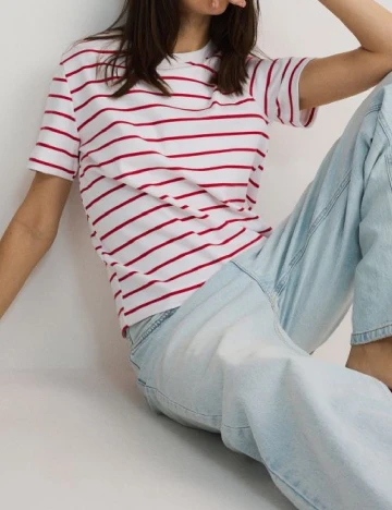 Tricou Reserved, alb Alb