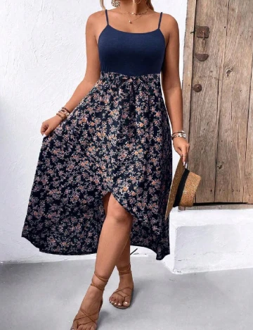 Rochie medie SHEIN CURVE, albastru Albastru