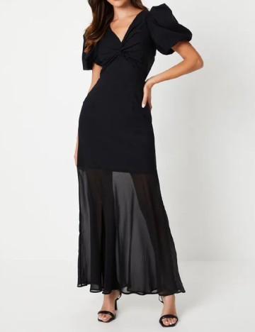 
						Rochie lunga Coast, negru
