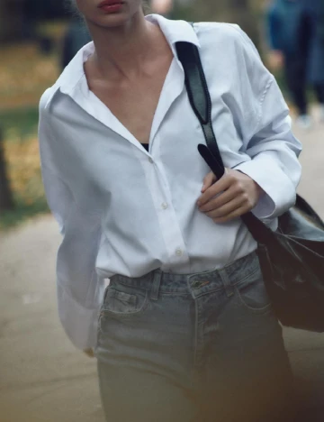 Camasa Zara, alb Alb