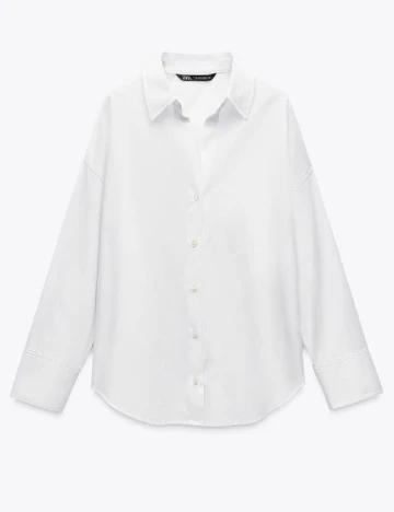 Camasa Zara, alb Alb