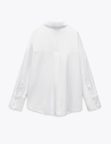 Camasa Zara, alb Alb