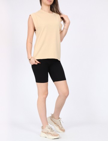 Tricou Pieces, bej
