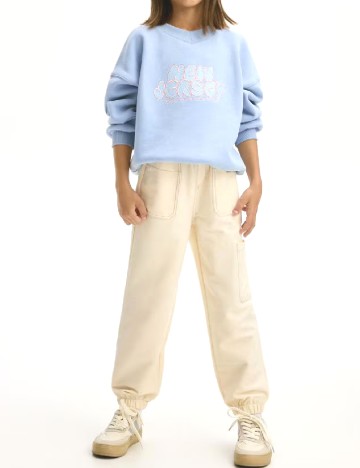 
						Pantaloni Reserved, crem