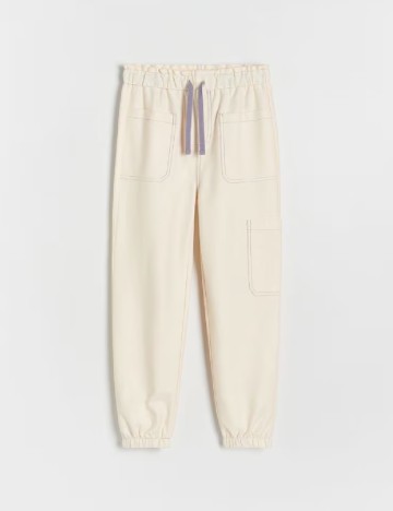 Pantaloni Reserved, crem