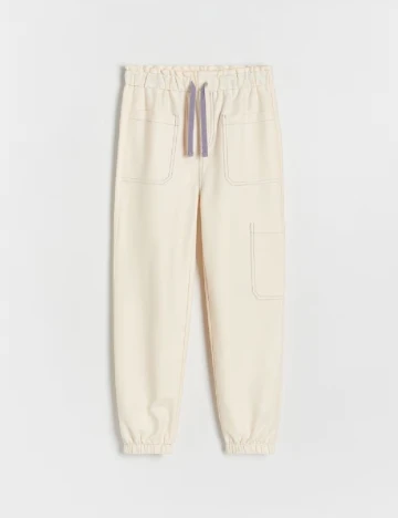 Pantaloni Reserved, crem