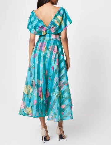 Rochie medie model PETITE Coast, turcoaz