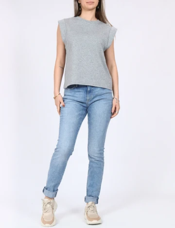Tricou Pieces, gri