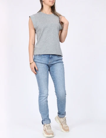 Tricou Pieces, gri