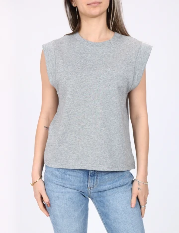 Tricou Pieces, gri