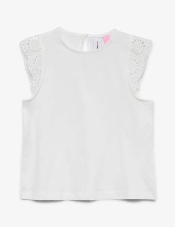 Maiou Vero Moda Kids, alb Alb