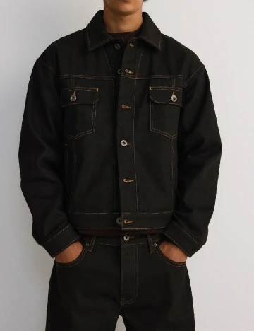 Jacheta Oversize Reserved, maro inchis