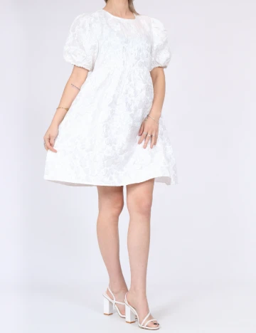 Rochie scurta Pieces, alb