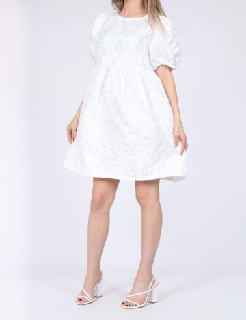 Rochie scurta Pieces, alb