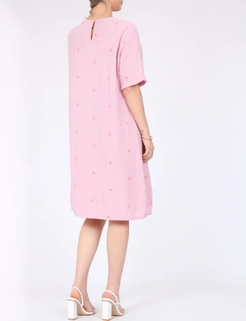 Rochie scurta Pieces, roz