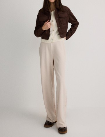 
						Pantaloni Reserved, crem