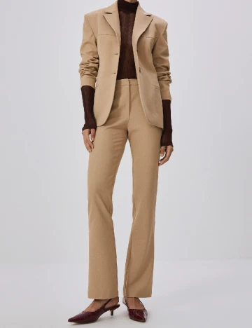 Pantaloni Reserved, maro deschis
