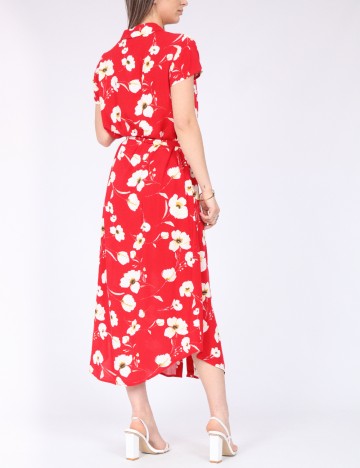 Rochie medie Pieces, rosu